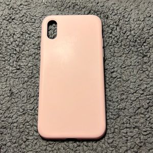 baby pink silicone iPhone X/XS case